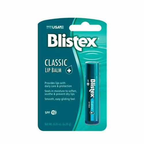 Blistex, заживляющий бальзам, защита губ с солнцезащитным фильтром, SPF 15, классический, набор, 2 шт по 4,25 г