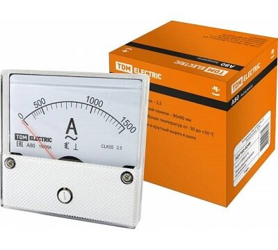 Амперметр А80 1500А/5А-2,5, трансформаторного включения, (поверенный), TDM