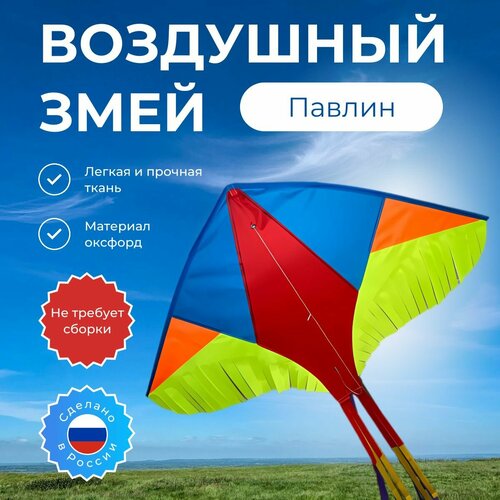 Воздушный змей Павлин 110х70см 2100₽