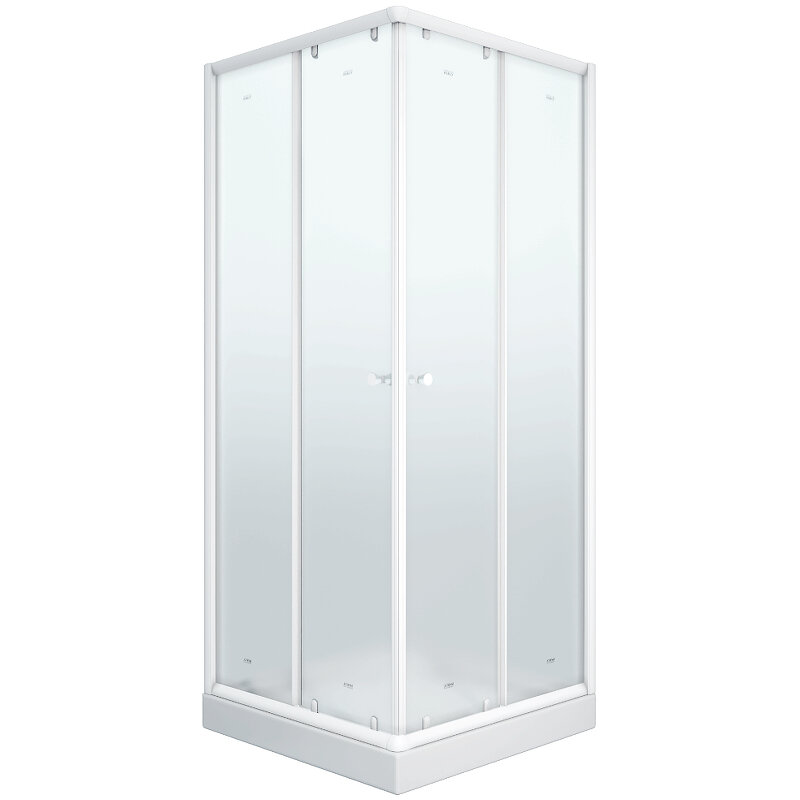 фото Душевой уголок Parly 80x80 ZFQ81 профиль Белый стекло матовое