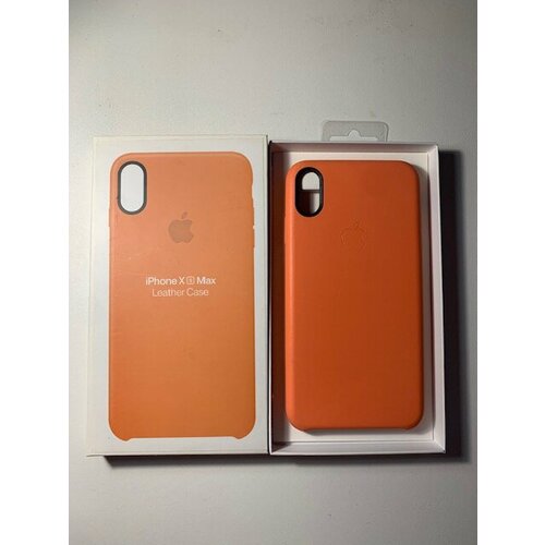 IPhone X S max Кожа Apple Leather Case Чехол Красный бежевый, синий