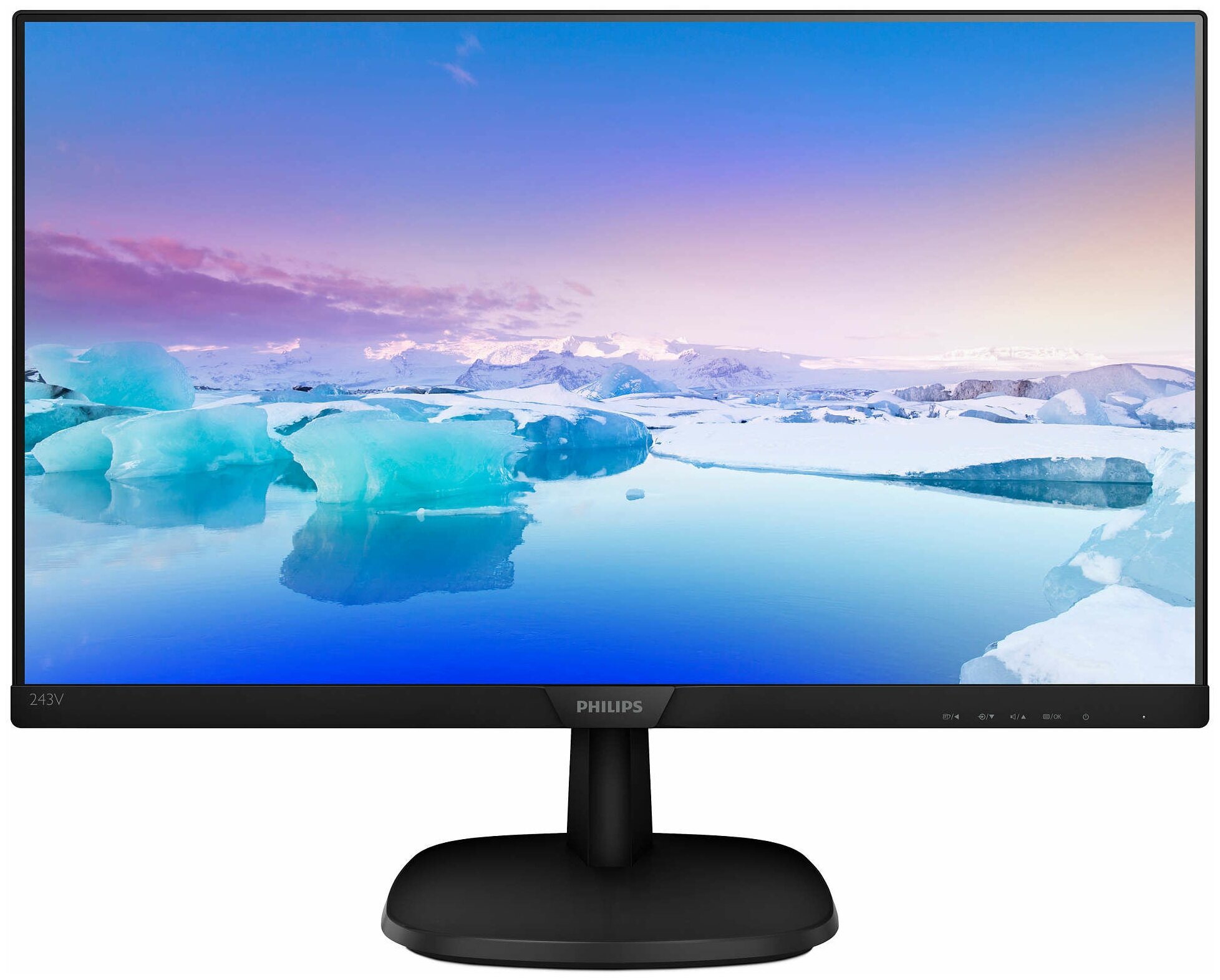 Монитор 23.8" Philips 243V7QJABF (00/01) черный IPS LED 5ms 16:9 HDMI M/M матовая 1000:1 250cd 178гр