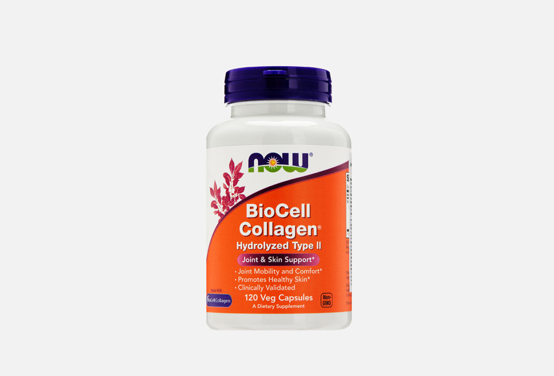 Картинки БАД, Now Foods, Biocell Collagen, 120 капсул, для укрепления суставов
