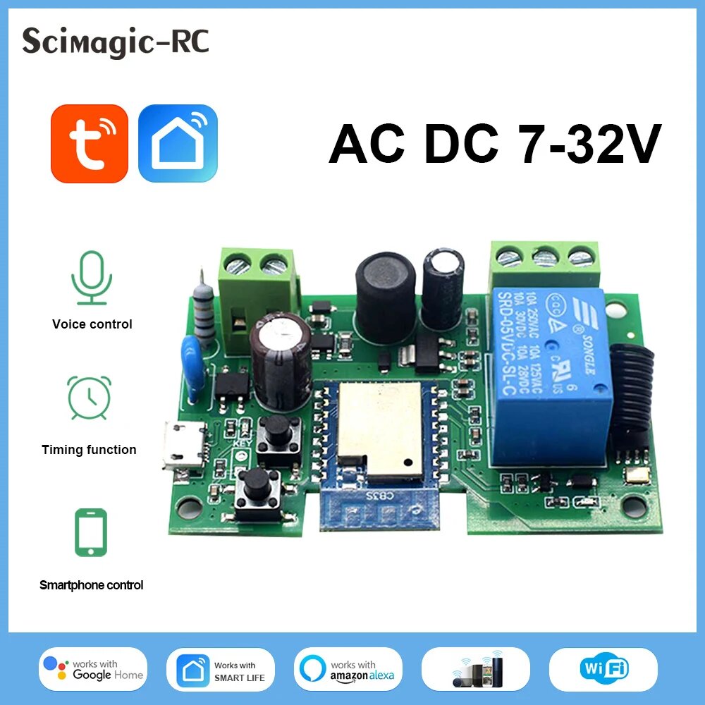 Умный контроллер для гаражных ворот Scimagic-RC, 7-32V