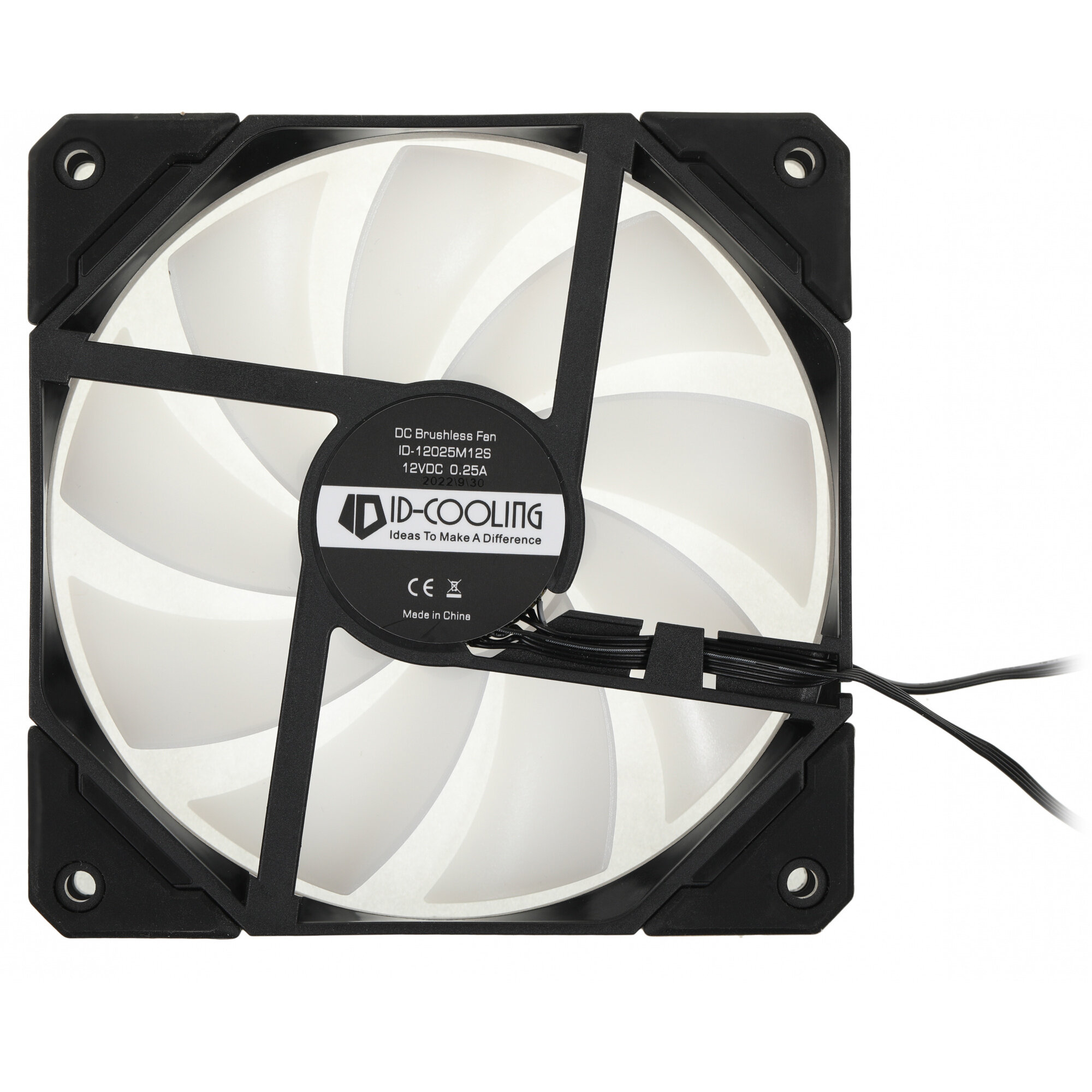 Вентилятор ID-Cooling TF-12025 ARGB, 120х120x25, черный, 4-pin Ret (TF-12025-ARGB) — фото 1