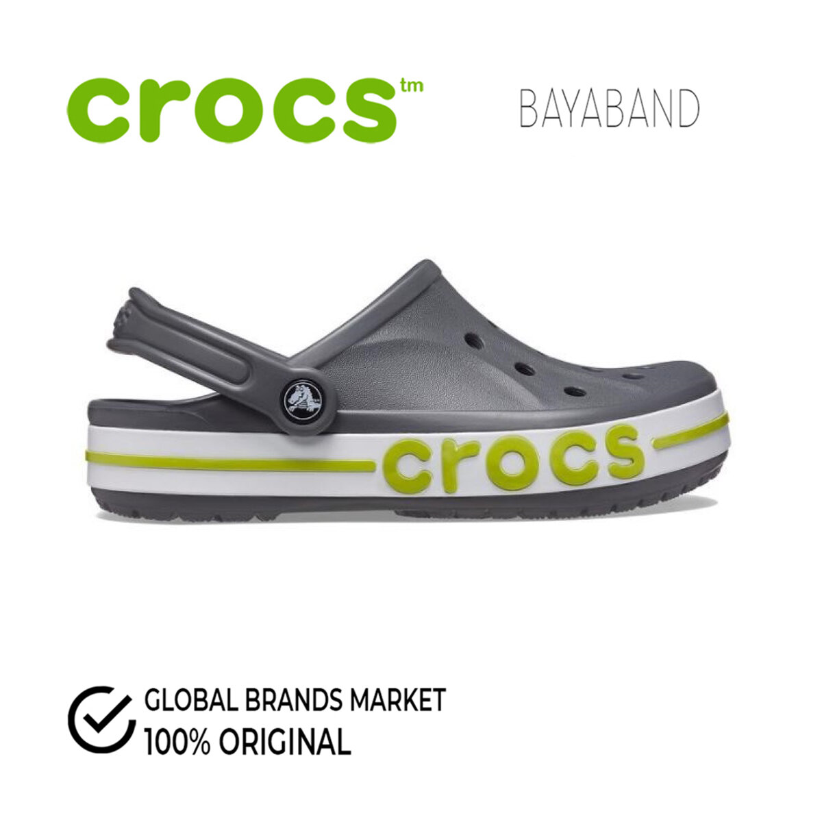 Сабо Crocs Crocs Bayaband, размер 42-43 RU, серый