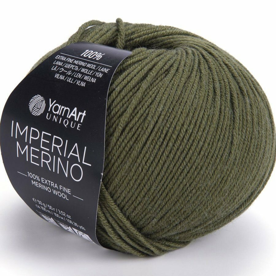 Пряжа Yarnart IMPERIAL MERINO 3334 хаки (10 мотков)