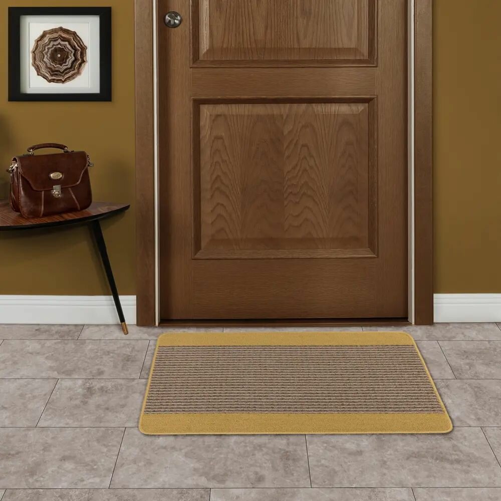 Коврик декоративный полипропилен Derby 50x80 см цвет горчичный