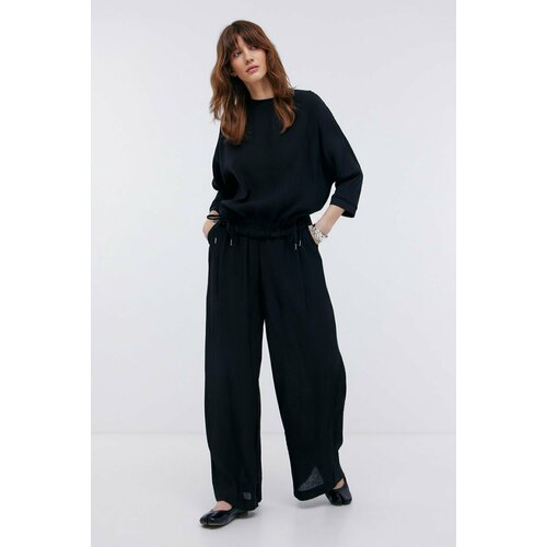 фото Брюки палаццо baon b2924029, размер xs, black