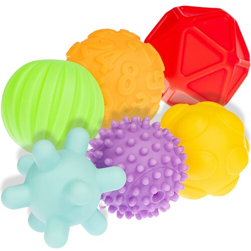 Игрушка развивающая Сенсорные мячики Bondibon КАК трогательно!, ежики, 6 шт игрушка развивающая bondibon сенсорные мячики как трогательно комета 6 шт вв4898