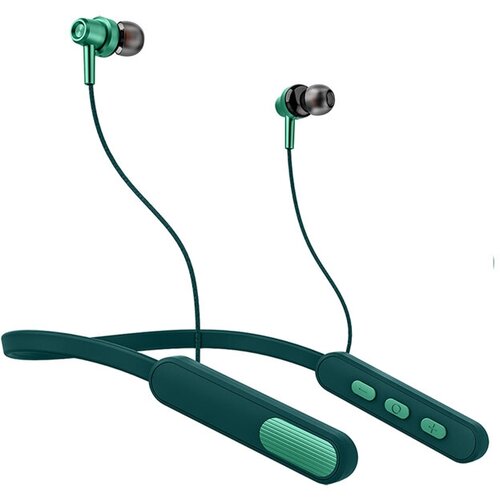 Наушники Pero BE03 Sportlife Green PWH-BE03GN беспроводные спортивные наушники gogadget sportbuds с микрофоном активным шумоподавлением и заушным креплением