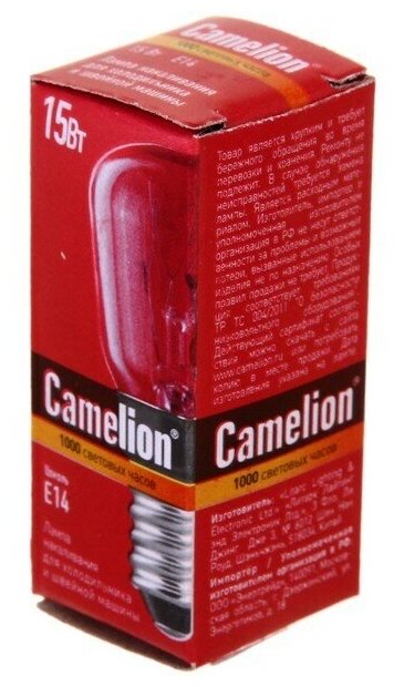 Лампа для холодильника Camelion Е14, 15 Вт, 220 В - фотография № 2
