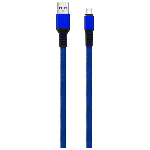 Кабель Red Line Flat USB - Micro USB, 1 м, синий дата кабель usams sj396 usb micro usb 2 м нейлоновая оплетка черный sj396usb01