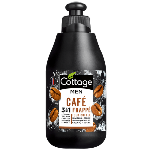 Шампунь COTTAGE «SHAMPOO-SHOWER GEL ICED COFFEE», Холодный Кофе, мужской, 250мл