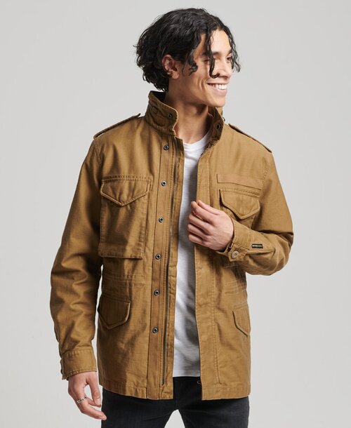 Куртка-рубашка Superdry Vintage M65 Military Jacket, размер M (48), коричневый