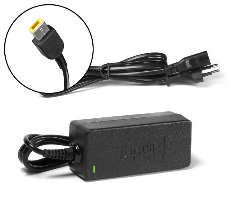 Блок питания TopON для Lenovo 20V 2.25A (USB Pin) 45W ADLX45NLC3 TOP-LT45S