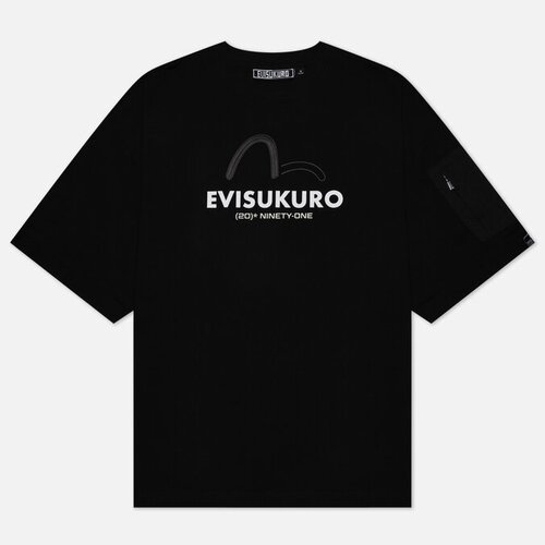 Футболка Evisu, хлопок, размер XL, черный