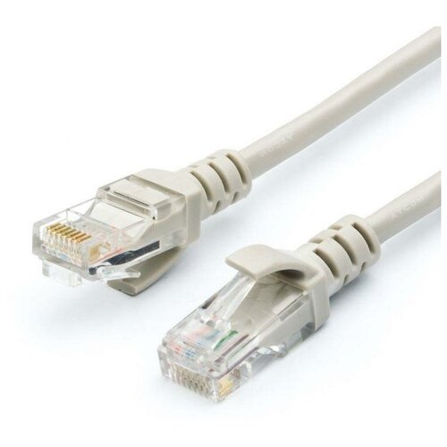 Патч-корд Atcom Патч-корд UTP AT4718 3м серый кабели передачи данных atcom utp 5e 0 3м at9061