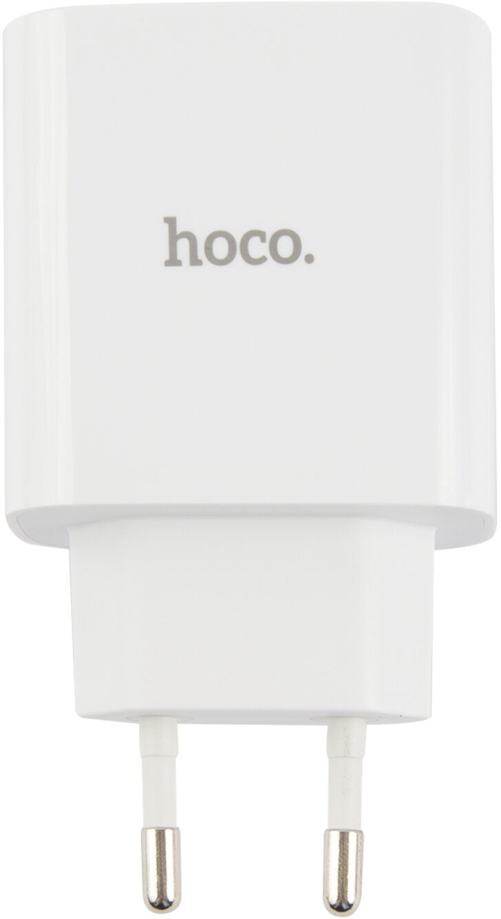 Сетевое зарядное устройство Hoco C57A, USB+Type-C, PD+QC3.0, белый (08625) - фото №15
