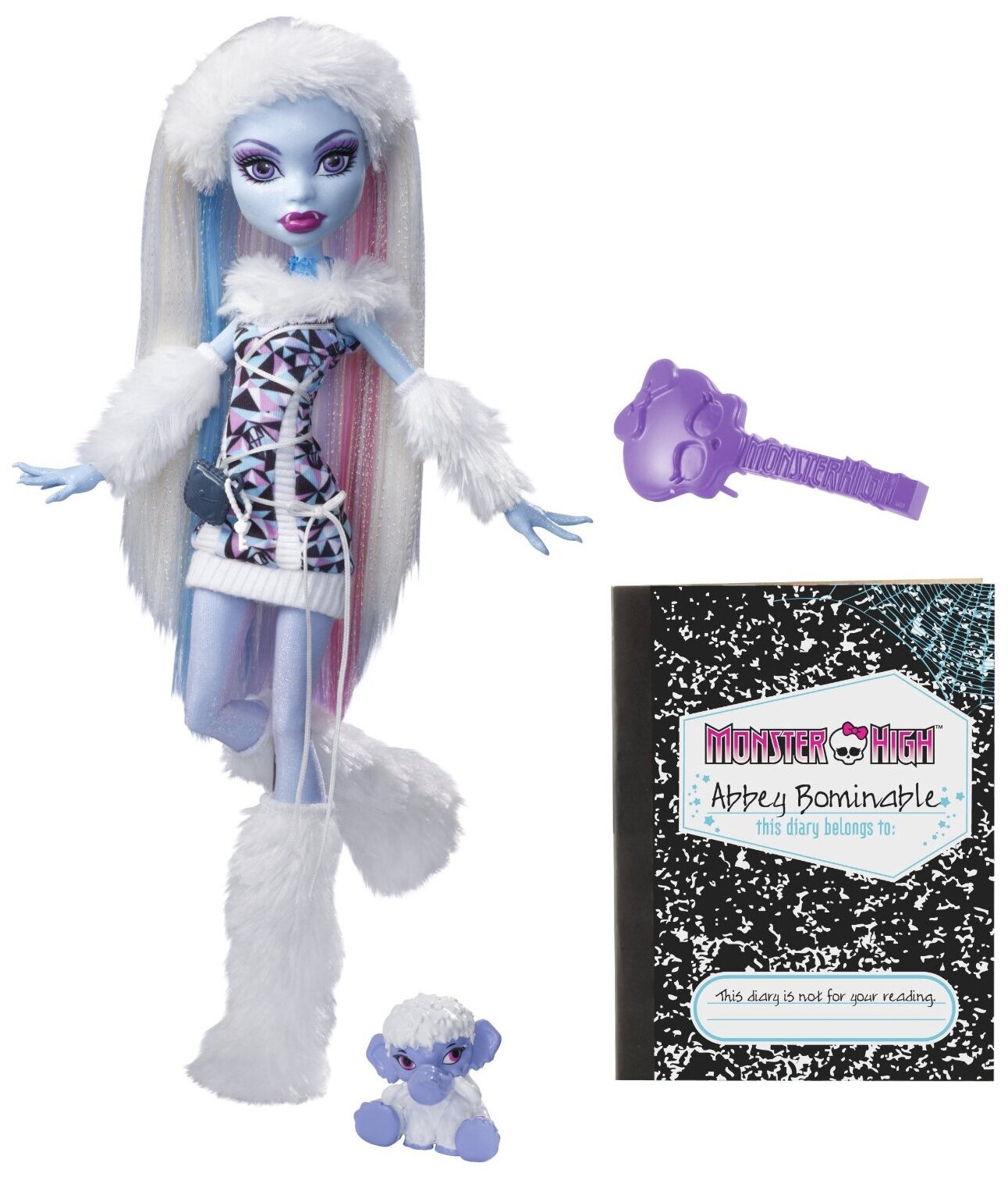 Кукла Монстер Хай Эбби Боминейбл бейсик с питомцем, Monster High Basic Abbey Bominable first wave