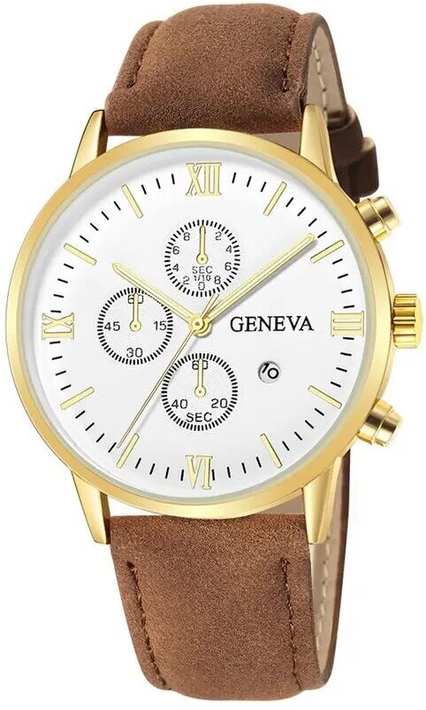 Наручные часы Geneva Geneva, коричневый, белый