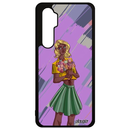 фото Чехол на смартфон mi note 10 lite, "девушка и цветы" портрет букет utaupia