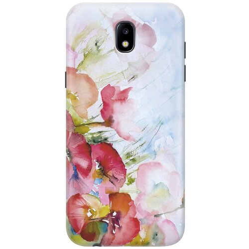 фото Gosso ультратонкий силиконовый чехол-накладка для samsung galaxy j5 (2017) с принтом "акварельные цветы"