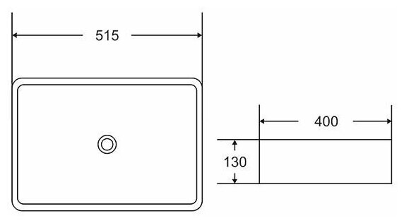 Раковина накладная SHELL-0619 Onyx (515*400*130) - фотография № 2