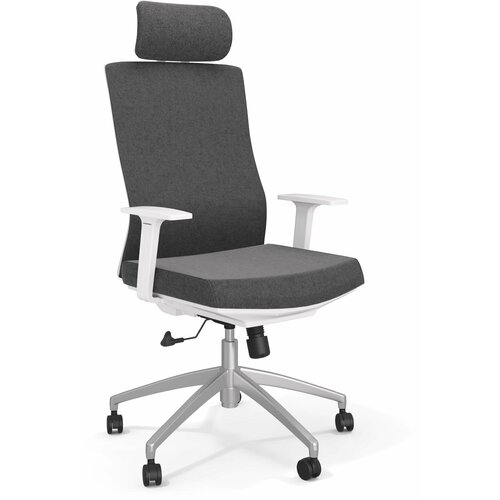 Кресло компьютерное - тесла ткань серое 36170₽