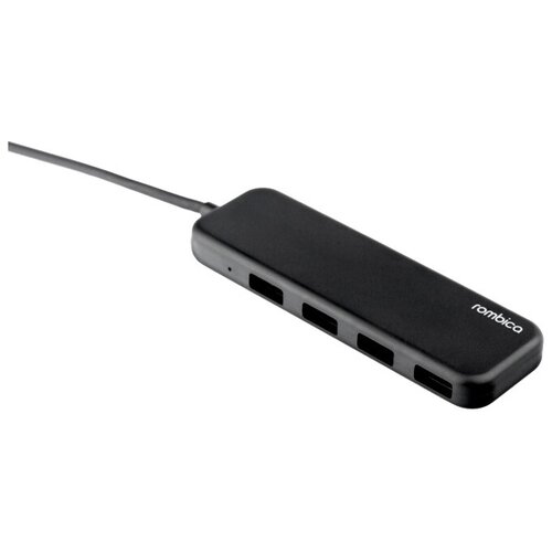 USB-концентратор Rombica Type-C Hub, разъемов: 4, черный usb концентратор rombica type c hub lan разъемов 3 черный