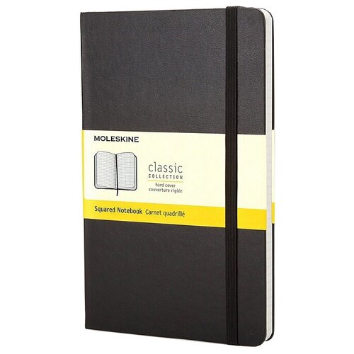 Блокнот Moleskine CLASSIC SOFT QP617 Large, 130х210 мм, 192 страницы, клетка, мягкая обложка, черный
