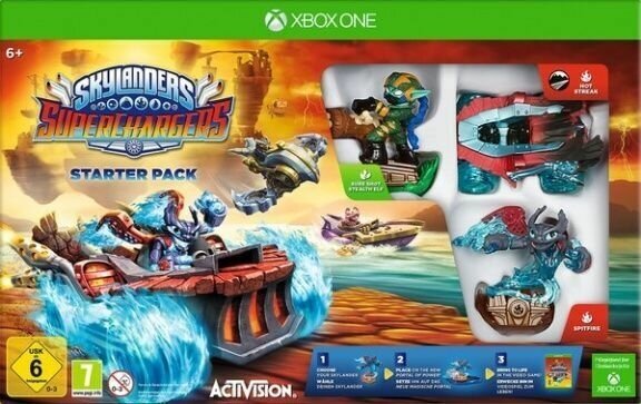 Skylanders SuperChargers: Стартовый набор игра, игровой портал, фигурки: Spitfire, Stealth Elf, Hot Streak (Xbox One) английский язык