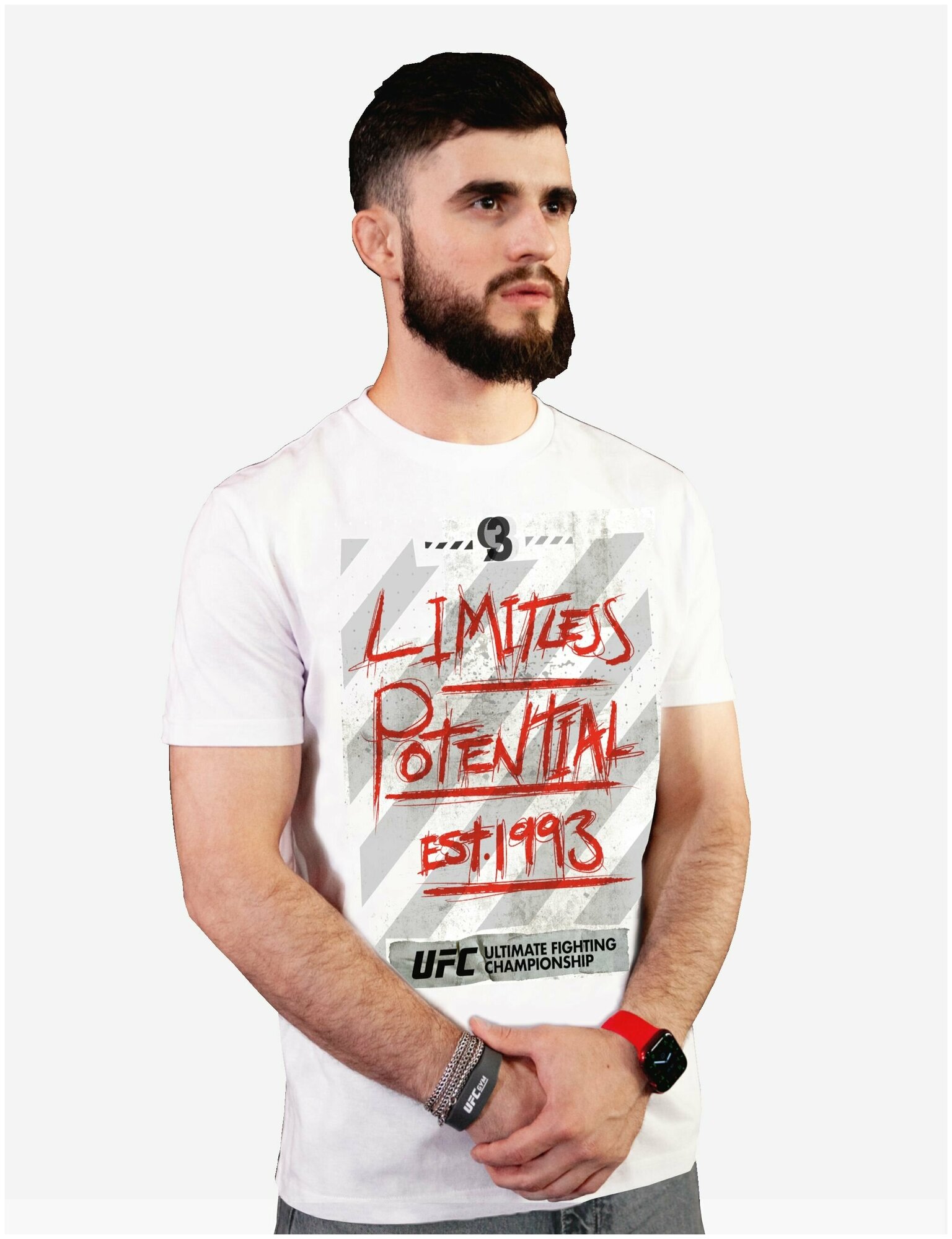 Футболка мужская UFC LIMITLESS POTENTIAL EST. 93 WHITE T-SH