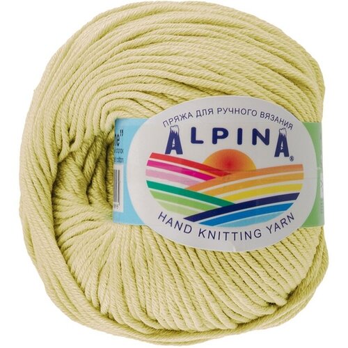 Пряжа Alpina Rene, 100% мерсеризованный хлопок, 10*50 г, 105 м+-5 м, №006, светло-желтый пряжа alpina rene 10 шт в упак цвет зеленый rene 156