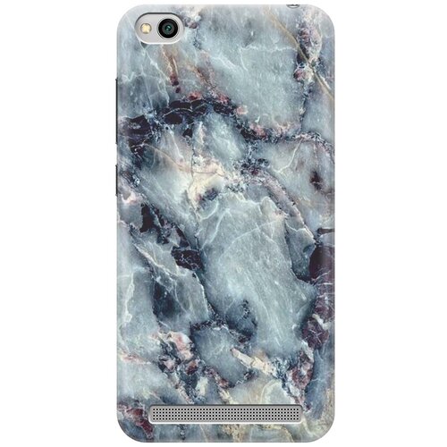 фото Re:pa накладка transparent для xiaomi redmi 5a с принтом "бледно-синий мрамор"
