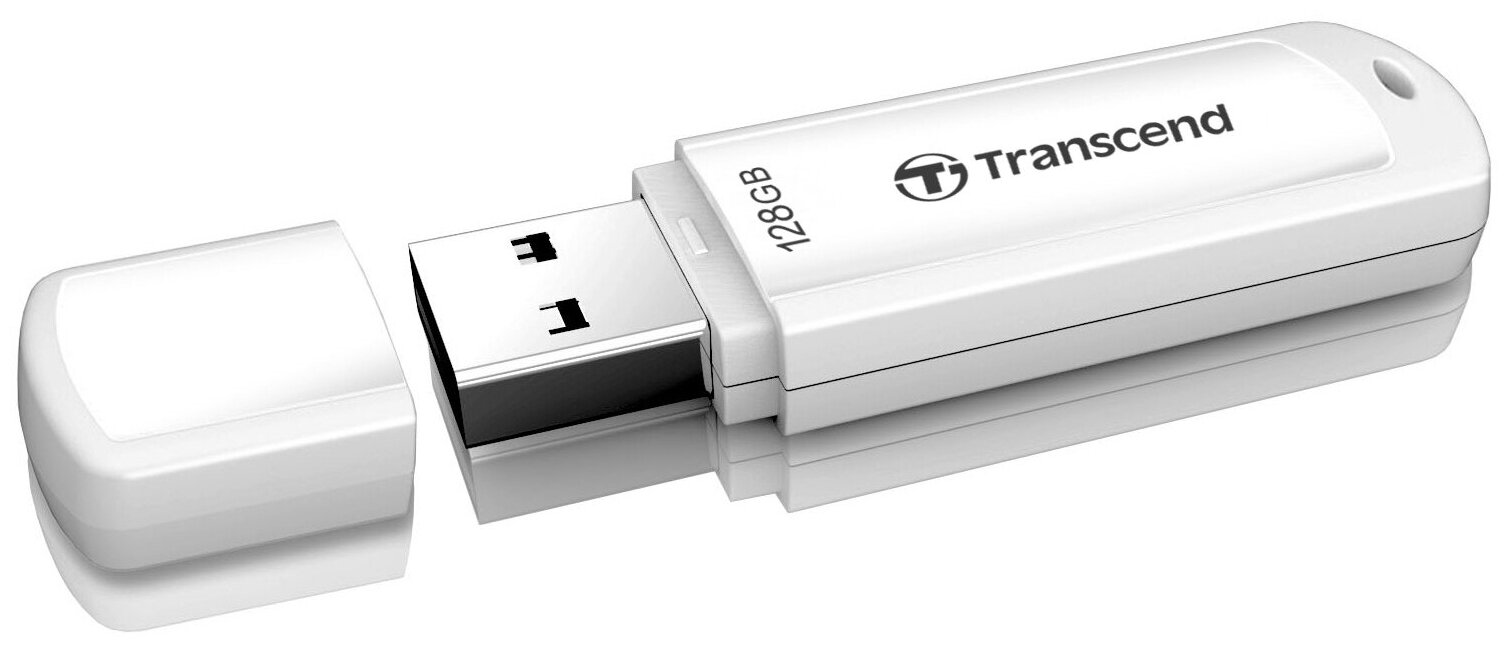 Флешка Transcend JetFlash 730 128 ГБ, белый