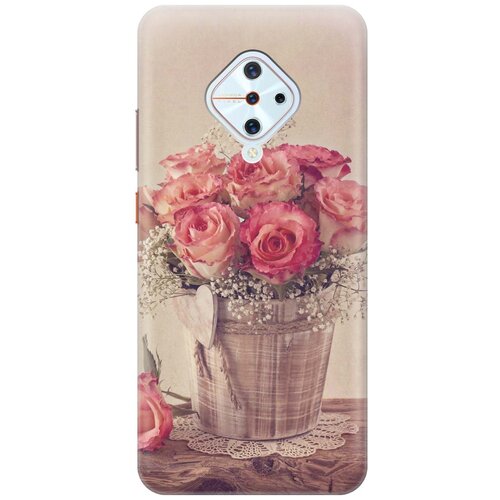 фото Re:pa накладка transparent для vivo v17 с принтом "винтажные розы"