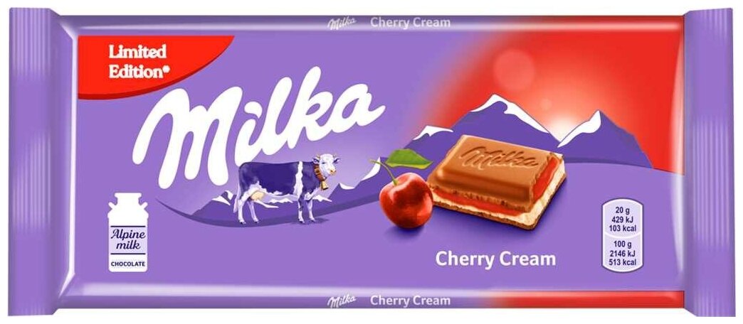 Шоколад Milka Cherry Chocolate 100 грамм