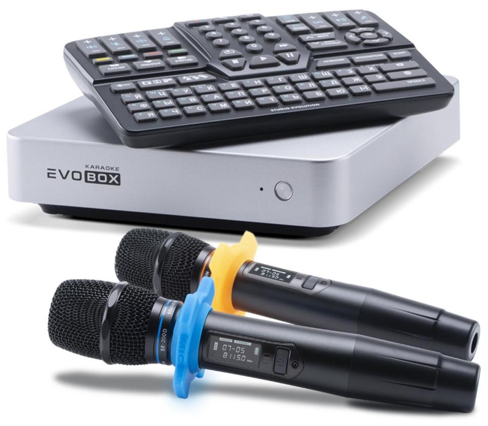 Караоке система EvoBox с микрофонами Evolution SE 200D Silver