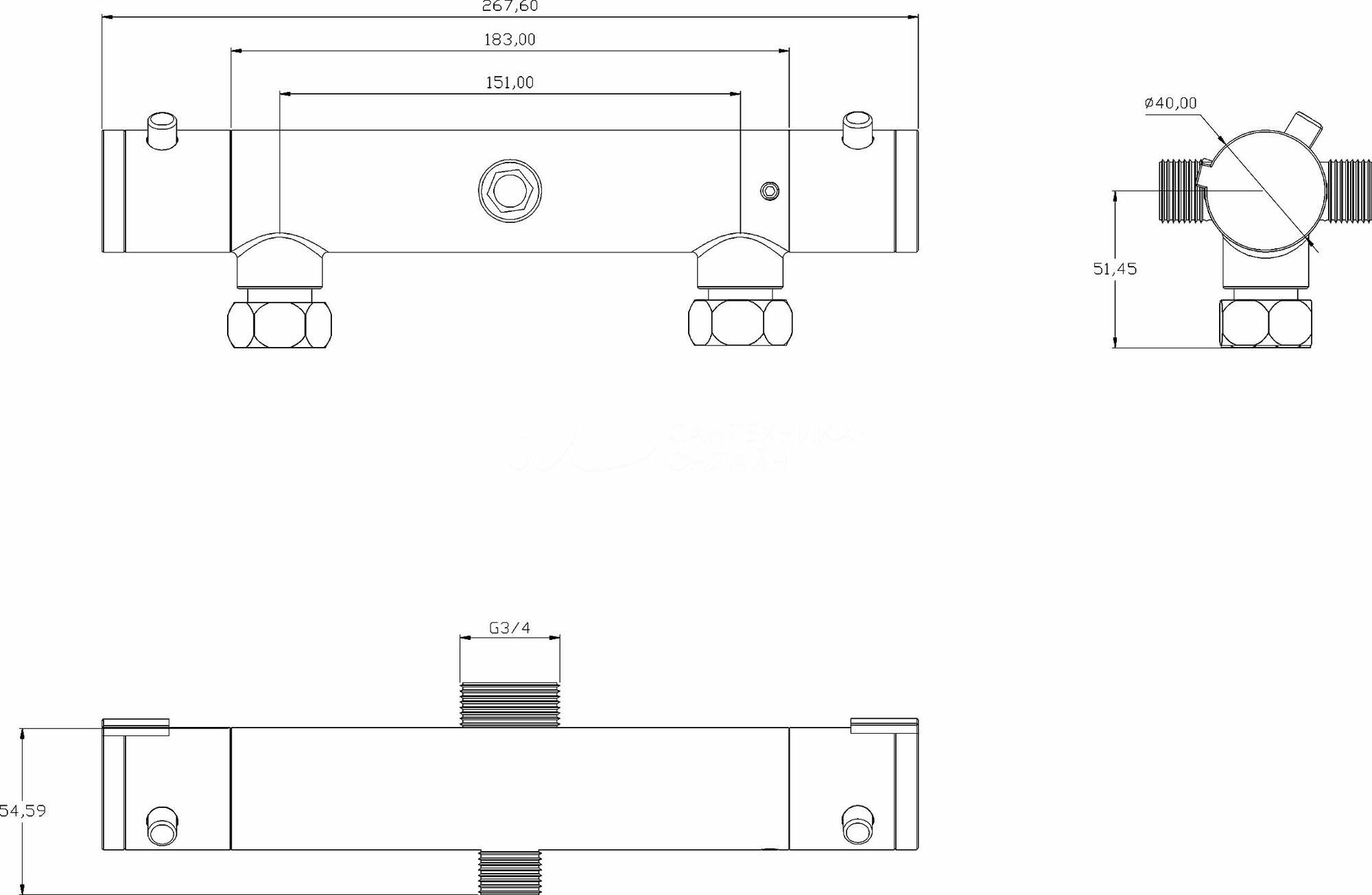 Смеситель термостатический для душа Swedbe Hermes 9022 - фотография № 15