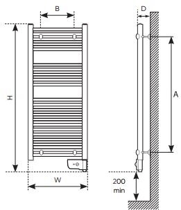 Электрический полотенцесушитель Atlantic NA 300W антрацит - фото №6