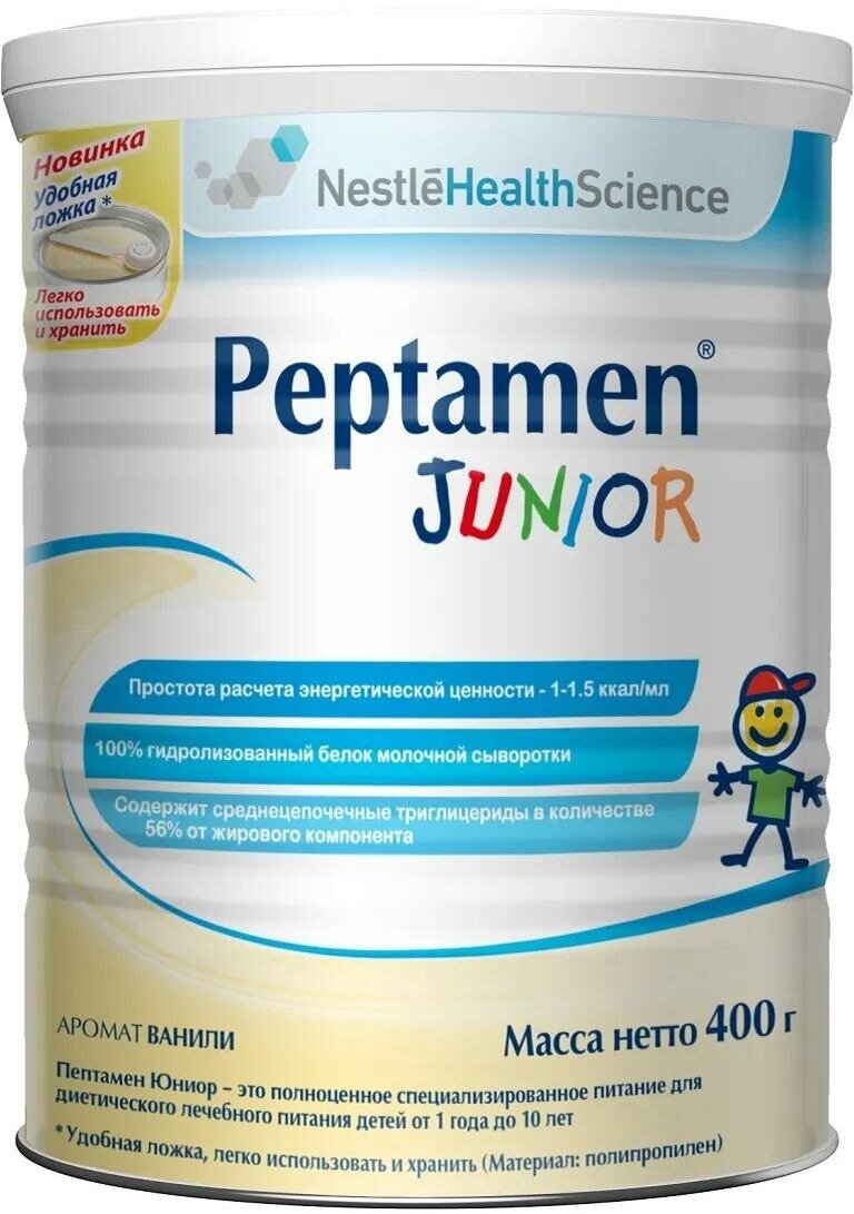 Сухая молочная смесь Nestle Peptamen Junior, ваниль, 400гр.