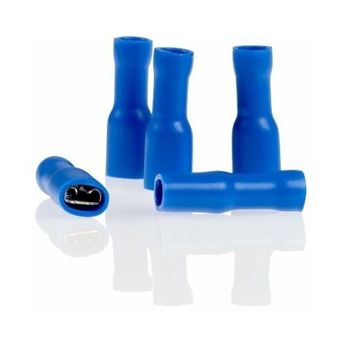 Наконечник плоский гнездовой с изоляцией 56 мм синий 10 шт 503₽