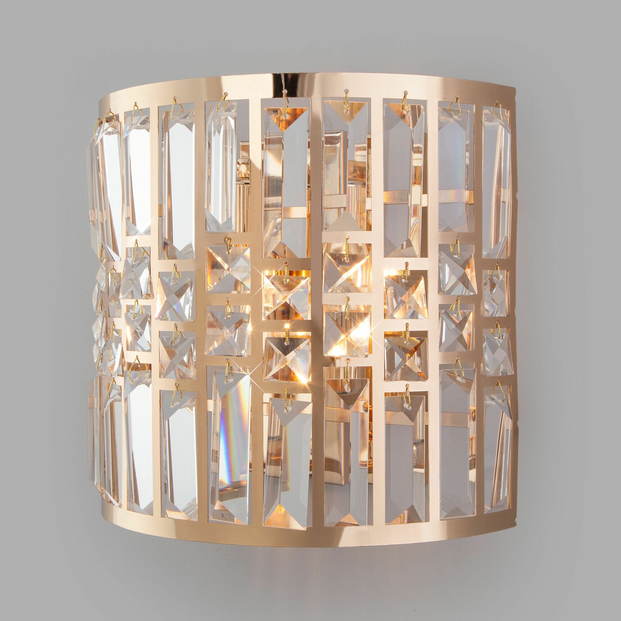 Бра / Настенный светильник Eurosvet Lory 10125/2 цвет золото/прозрачный хрусталь