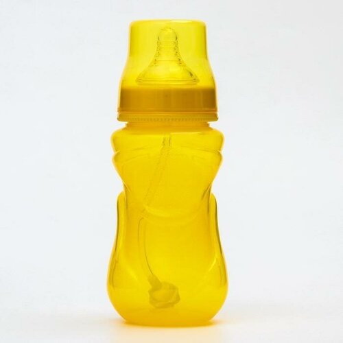 Бутылочка для кормления, широкое горло, от 6 мес, 300 мл, цвет желтый