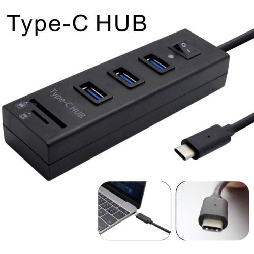 Хаб USB Type-C с картридером 3 x USB 3.0 + SD/microSD | ORIENT JK-331