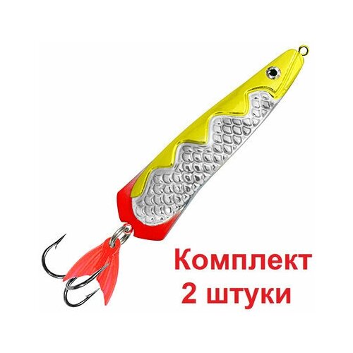 Блесна колебалка для рыбалки AQUA ДУЭТ-2 60,0mm, вес - 18,0g цвет 04, 2 штуки в комплекте