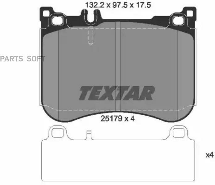 TEXTAR 2517903 Комплект тормозных колодок