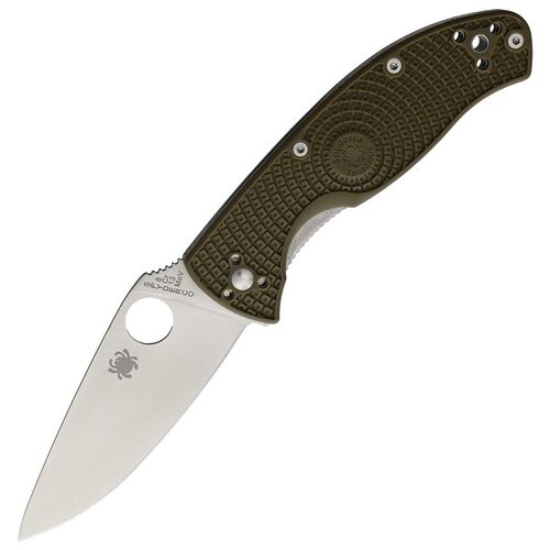 нож складной tenacious spyderco 122gps сталь 8cr13mov satin combo рукоять стеклотекстолит g 10 чёрный Нож Spyderco C122POD Tenacious Lightweight OD Green