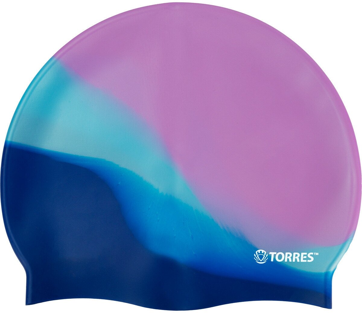 Шапочка для плавания Torres Flat, Sw-12202mv, сиреневый мультиколор, силикон (senior)